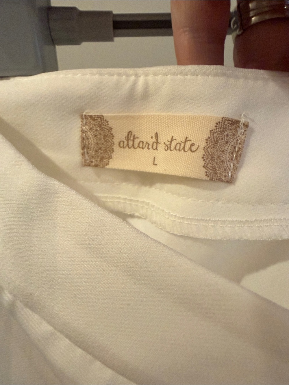Altar'd State White Fringe Mini Skirt - Picture 5 of 9